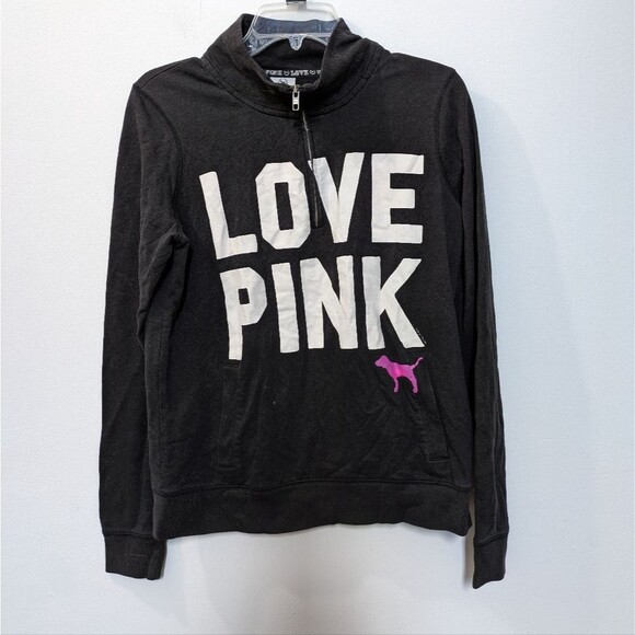 PINK Victoria’s Secret Love Pink Pullon Sweatshirt Women's Medium - Picture 1 of 9